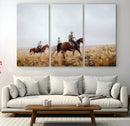 Western Cowboys Wall Art Canvas Print – Rustic Prairie