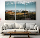 Rustic Farmhouse Wall Art Canvas Print – Teton Range Mormon