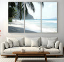 Tropical Beach Wall Art Canvas Print – Framed Serene Ocean