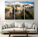 Tranquil Forest Scene Wall Art Canvas Print – Framed Moody