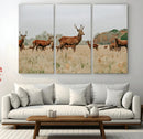 Rustic Deer Wall Art Canvas Print – Autumn Forest Woodland