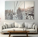 Frosty Pines Wall Art Canvas Print – Framed Cozy Cabin Ski by MyGreatCanvas | Canvas Wall Art Prints | Photo Prints & Wall Decor