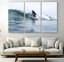 Surfer on Wave Wall Art Canvas Print – Framed Ocean by MyGreatCanvas | Canvas Wall Art Prints | Photo Prints & Wall Decor
