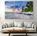 Tropical Beach Wall Art Canvas Print – Framed Sunset Glow
