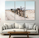 Desert Mailboxes Canvas Print – Framed Minimal Western