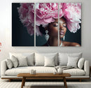 Black Beauty Petal Crown Wall Art Canvas Print – Floral by MyGreatCanvas | Canvas Wall Art Prints | Photo Prints & Wall Decor