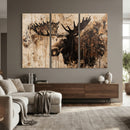 Moose Canvas Wall Art — Rustic Wildlife Painting Print | by MyGreatCanvas | Canvas Wall Art Prints | Photo Prints & Wall Decor
