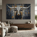 Rustic Bull Wall Art Canvas Print, Longhorn Wall Decor for by MyGreatCanvas | Canvas Wall Art Prints | Photo Prints & Wall Decor