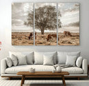 Texas Longhorn Cattle Wall Art, Rustic Western Ranch Canvas by MyGreatCanvas | Canvas Wall Art Prints | Photo Prints & Wall Decor