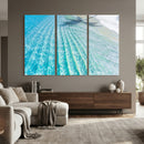 Crystal Clear Ocean Water Sunlit Reflections Palm Shadow Sandy Beach Tropical Wall Art for Home, Office Decor by MyGreatCanvas | Canvas Wall Art Prints | Photo Prints & Wall Decor
