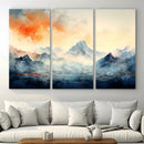 Warm Clouds Abstract Mountain Wall Art, Modern Landscape by MyGreatCanvas | Canvas Wall Art Prints | Photo Prints & Wall Decor