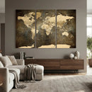 Large Framed Vintage World Map Wall Art Print for Home Wall by MyGreatCanvas | Canvas Wall Art Prints | Photo Prints & Wall Decor