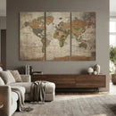World Map Canvas Print – Framed Travel Map Wall Art for by MyGreatCanvas | Canvas Wall Art Prints | Photo Prints & Wall Decor