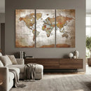 Vibrant Watercolor World Map Canvas Wall Art – Framed Travel by MyGreatCanvas | Canvas Wall Art Prints | Photo Prints & Wall Decor