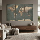 Rustic Black and Wood World Map Canvas Wall Art – Framed by MyGreatCanvas | Canvas Wall Art Prints | Photo Prints & Wall Decor