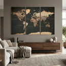 Vintage World Map Canvas Wall Art – Framed Travel Map for by MyGreatCanvas | Canvas Wall Art Prints | Photo Prints & Wall Decor