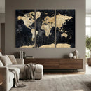 Framed Large World Map Wall Art Canvas Print for Living Room by MyGreatCanvas | Canvas Wall Art Prints | Photo Prints & Wall Decor