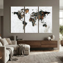 Large World Map Canvas Print – Framed Travel Map Wall Art