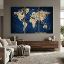 World Map Canvas Print – Framed Travel Map Wall Art for