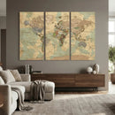 Vintage World Map Wall Art | Ready to Hang and Framed by MyGreatCanvas | Canvas Wall Art Prints | Photo Prints & Wall Decor