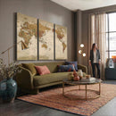 Vintage Detailed World Map Wall Art Canvas Print – Antique