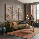 Grunge World Map Canvas Wall Art - Vintage Aged World Map