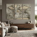 World Map Canvas Print – Detailed Map of the World Wall Art