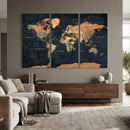 Vintage World Map Canvas Wall Art – Detailed Map with by MyGreatCanvas | Canvas Wall Art Prints | Photo Prints & Wall Decor