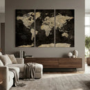 Push Pin World Map Canvas Wall Art Print, Interactive Travel