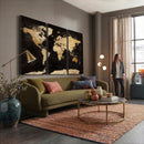 Extra Large World Map Canvas Print – Detailed Map Classic