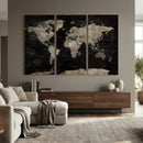 Detailed World Map Wall Art Print - Large Framed World Map