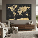 Vintage Blue and Brown World Map Canvas Wall Art – Framed by MyGreatCanvas | Canvas Wall Art Prints | Photo Prints & Wall Decor
