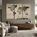 Neutral Watercolor World Map Canvas Wall Art – Framed Earth by MyGreatCanvas | Canvas Wall Art Prints | Photo Prints & Wall Decor