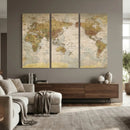 World Map Canvas Print – Detailed Map of the World Wall Art by MyGreatCanvas | Canvas Wall Art Prints | Photo Prints & Wall Decor