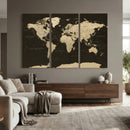 World Map Canvas Print – Framed World Map Wall Art for