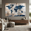 Rustic World Map Canvas Print – Framed Wall Art for Couples, by MyGreatCanvas | Canvas Wall Art Prints | Photo Prints & Wall Decor