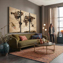 World Map Wall Art Canvas Print