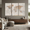 Detailed World Map Wall Art Canvas Print for Home and Office Decor by MyGreatCanvas | Canvas Wall Art Prints | Photo Prints & Wall Decor
