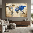World Map Canvas Print – Colorful Abstract Travel Map, by MyGreatCanvas | Canvas Wall Art Prints | Photo Prints & Wall Decor