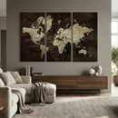 Blue World Map Canvas Wall Art – Framed Modern Travel Map by MyGreatCanvas | Canvas Wall Art Prints | Photo Prints & Wall Decor