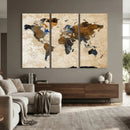 World Map Canvas Print – Framed Travel Map Wall Art for by MyGreatCanvas | Canvas Wall Art Prints | Photo Prints & Wall Decor