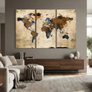 World Map Wall Art Canvas Print, Modern Decorative Framed by MyGreatCanvas | Canvas Wall Art Prints | Photo Prints & Wall Decor