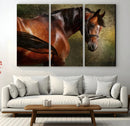 Majestic Brown Horse Wall Art Canvas Print – Framed