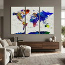 Vintage World Map Canvas Wall Art – Framed Travel Map with by MyGreatCanvas | Canvas Wall Art Prints | Photo Prints & Wall Decor