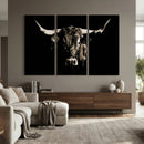 Black Bull Wall Art Canvas Print, Dark Longhorn Portrait by MyGreatCanvas | Canvas Wall Art Prints | Photo Prints & Wall Decor