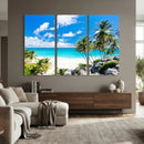 Barbados Beach Wall Art Canvas Print, Palm Tree Ocean by MyGreatCanvas | Canvas Wall Art Prints | Photo Prints & Wall Decor