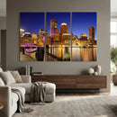 Boston Wall Art Canvas Print, Boston City Downtown Night by MyGreatCanvas | Canvas Wall Art Prints | Photo Prints & Wall Decor