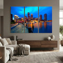 Boston Wall Art Canvas Print, Boston City Downtown Night by MyGreatCanvas | Canvas Wall Art Prints | Photo Prints & Wall Decor