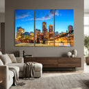Boston Wall Art Canvas Print, Boston City Downtown Night by MyGreatCanvas | Canvas Wall Art Prints | Photo Prints & Wall Decor