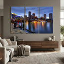 Boston Wall Art Canvas Print, Boston City Downtown Night by MyGreatCanvas | Canvas Wall Art Prints | Photo Prints & Wall Decor